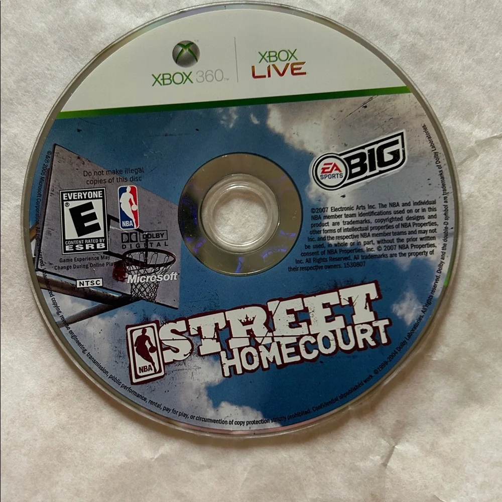 X-Box 360 NBA Street: Homecourt 2007 Arcade-Style 3 On 3 Basketball Game Unused